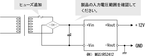 交流電源を使用する場合